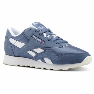 Reebok Classic Nylon Turnschuhe Damen - Blau/Weiß - DE 213-YCV